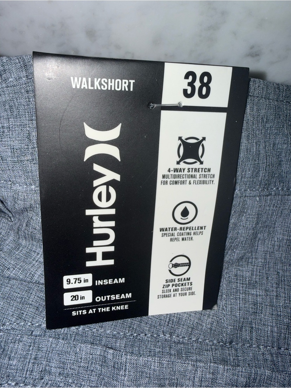 Hurley Men’s Walkshorts in Iron Ore (heathered blue gray)